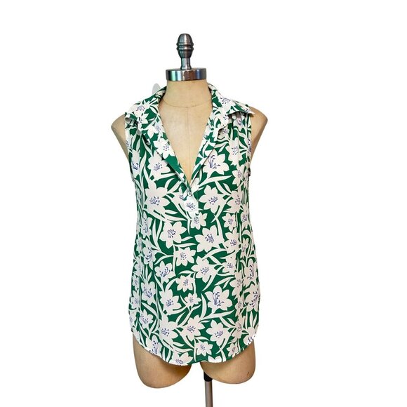 Cabi New NWT Bloom Top #6099 Green w white flowers Size XS - Picture 3 of 7